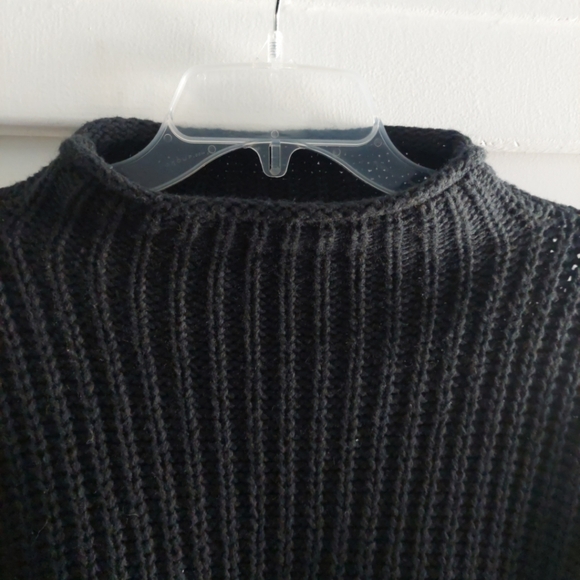 Madewell wool blend Mock Neck chunky knit relaxed sweater 3X - Picture 2 of 9